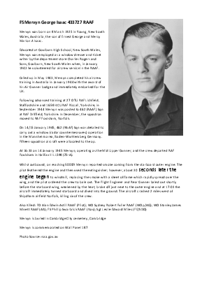 A preview of a PDF biography for Isaac, Mervyn George